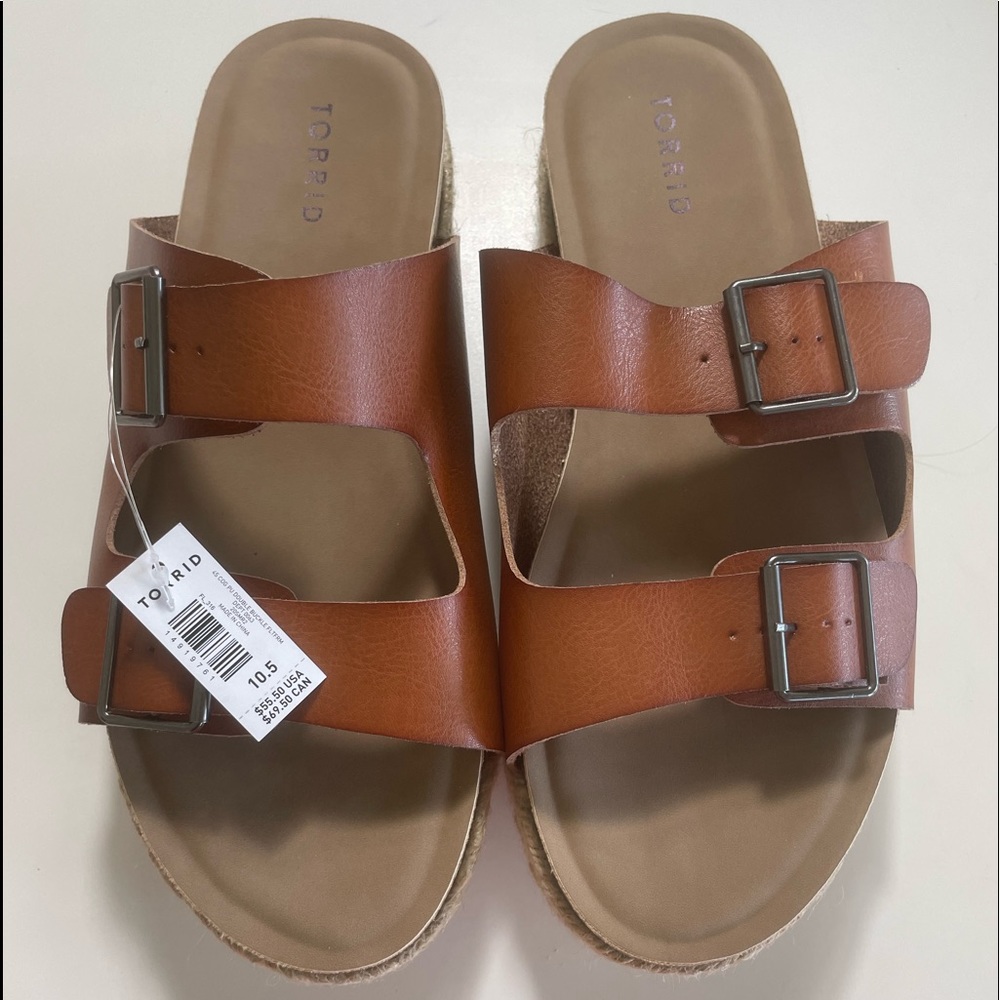 TORRID Double Adjustable Strap Sandals SZ 10.5 NEW!!